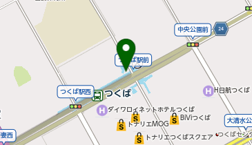 充レン つくばエクスプレス つくば駅 改札内 コインロッカー横(左上)の地図画像