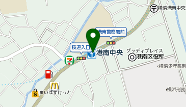 充レン 横浜市営地下鉄 港南中央駅 改札外 改札付近自動販売機横の地図画像