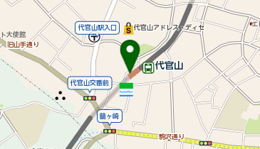 充レン 東急電鉄 代官山駅 改札外 中央口 コインロッカー横(上)の地図画像