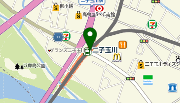充レン 東急電鉄 二子玉川駅 改札内 トイレ付近(下)の地図画像