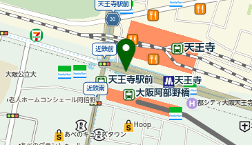 充レン Osaka Metro 御堂筋線 天王寺駅 改札内 西改札付近自販機横(上)の地図画像