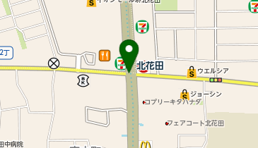 充レン Osaka Metro 御堂筋線 北花田駅 改札内 トイレ横コンコース(上)の地図画像