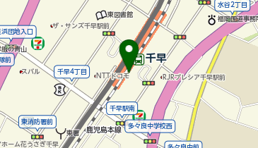 充レン えきマチ1丁目千早 1階自由通路書店付近の地図画像