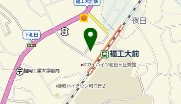 充レン JR九州 福工大前駅 1階自由通路エスカレーター付近の地図画像