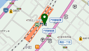充レン JR九州 門司駅 3階改札横待合室コーナーの地図画像