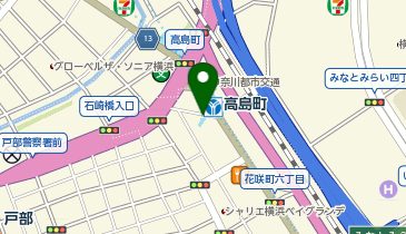 充レン 横浜市営地下鉄 高島町駅 改札外 出口1付近の地図画像