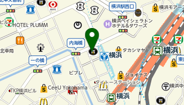 充レン 横浜市営地下鉄 横浜駅 JR側改札外 改札正面(右上)の地図画像