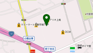 充レン アリオ上尾店 2階 フードコート中央 サイネージ付近の地図画像