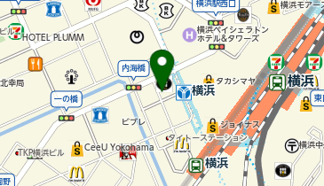 充レン 横浜市営地下鉄 横浜駅 JR側改札外 改札正面(右下)の地図画像