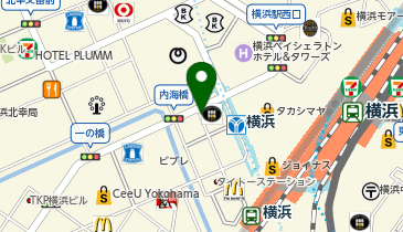 充レン 横浜市営地下鉄 横浜駅 JR側改札外 改札正面(左上)の地図画像