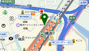 充レン 東急電鉄 横浜駅 改札外 改札横(上)の地図画像