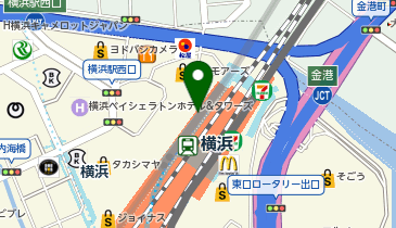 充レン 東急電鉄 横浜駅 改札外 改札横(下)の地図画像