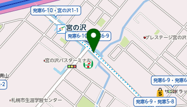 充レン 札幌市営地下鉄 東西線 宮の沢駅 改札外 4番出口付近の地図画像