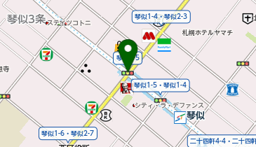 充レン 札幌市営地下鉄 東西線 琴似駅 改札外 西改札口付近 公衆電話横の地図画像