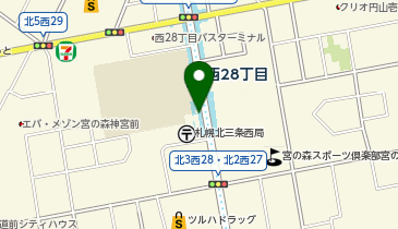 充レン 札幌市営地下鉄 東西線 西28丁目駅 宮の沢方面ホーム 3番出口付近 改札口付近の地図画像