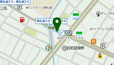 充レン 札幌市営地下鉄 東西線 白石駅 改札外 改札口付近 エレベーター横の地図画像