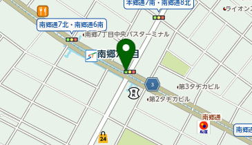 充レン 札幌市営地下鉄 東西線 南郷7丁目駅 改札外 改札口付近 駅事務室付近 公衆電話横の地図画像