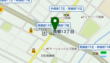 充レン 札幌市営地下鉄 東西線 南郷13丁目駅 改札外 改札口付近 公衆電話付近の地図画像