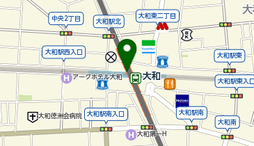 充レン 小田急電鉄 江ノ島線 大和駅 相鉄改札側改札内 改札階 自販機横(上)の地図画像