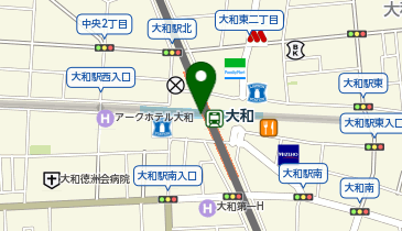 充レン 小田急電鉄 江ノ島線 大和駅 相鉄改札側改札内 改札階 自販機横(下)の地図画像