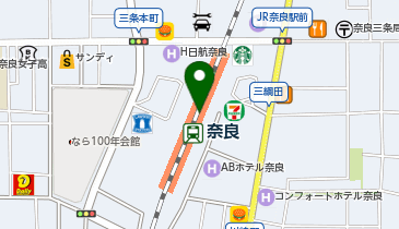 充レン JR西日本 奈良駅 改札内 改札口付近(上)の地図画像