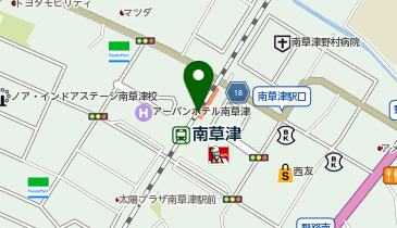 充レン JR西日本 南草津駅 改札内 コンコース 1・2番のりば階段上(下)の地図画像