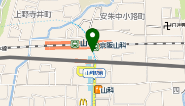 充レン JR西日本 山科駅 改札外 みどりの窓口内(上)の地図画像