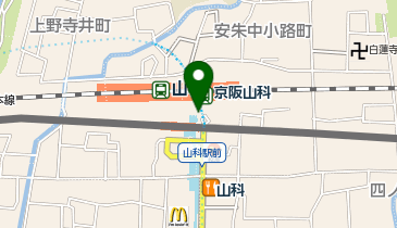 充レン JR西日本 山科駅 改札外 みどりの窓口内(下)の地図画像