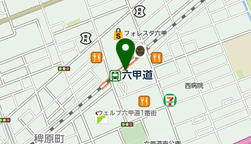 充レン JR西日本 六甲道駅 改札外 改札口付近(上)の地図画像
