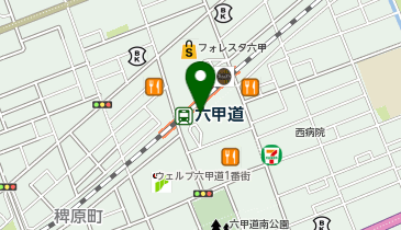 充レン JR西日本 六甲道駅 改札外 改札口付近(下)の地図画像