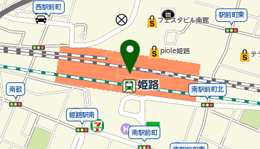 充レン JR西日本 姫路駅 改札内 1F在来線コンコース トイレ付近(上)の地図画像