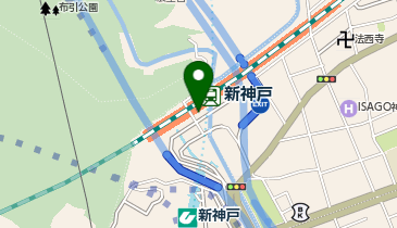 充レン JR西日本 新神戸駅 改札外 1Fコンコース 自販機付近(下)の地図画像