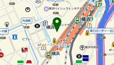 充レン 相鉄 横浜駅 2F改札内 改札付近自販機横(上)の地図画像
