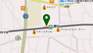 充レン 相鉄 瀬谷駅 2F改札内 コンビニ付近(上)の地図画像