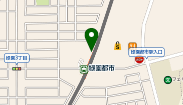 充レン 相鉄 緑園都市駅 1F改札外 コンコース 海側柱付近(上)の地図画像