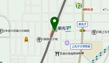 充レン 東急ストア 新丸子店 レジ袋詰め台付近の地図画像