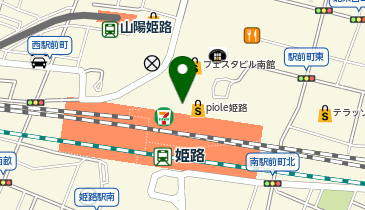 充レン ピオレ姫路 ピオレ1 B1F 西エスカレーター付近(上)の地図画像