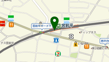 充レン 東急電鉄 宮前平駅 改札内 エスカレーター下(下)の地図画像