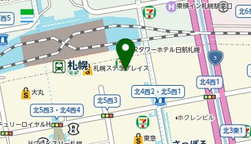 充レン JRタワーオフィスプラザさっぽろ 8階 ファーマライズ医療モール 待合ホール 自動精算機横の地図画像