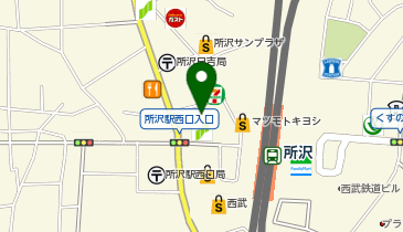 充レン メガガーデン所沢本館(パチンコ館)南東喫煙所付近の地図画像