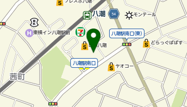 充レン 新!ガーデン八潮 店舗東喫煙所付近の地図画像