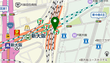 充レン エキマルシェ新大阪ソトエ エキマルキッチン 東改札前入口付近(上)の地図画像