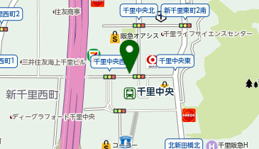 充レン せんちゅうパル B1F 千里中央駅 北改札口付近 公衆電話横の地図画像