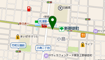 充レン つくばエクスプレス 新御徒町駅 B3F 改札内 乗換改札付近 自販機横(下)の地図画像