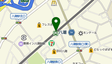 充レン つくばエクスプレス 八潮駅 改札内 1・2番ホーム側 階段付近(下)の地図画像