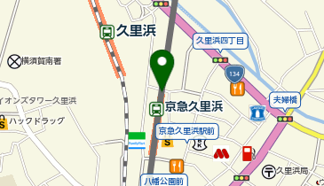 充レン 京急久里浜駅 改札内 1・2番線ホーム行エレベーター脇(下)の地図画像