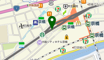 充レン 京阪電車 京橋駅 改札外 片町口出口付近(下)の地図画像