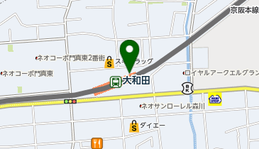 充レン 京阪電車 大和田駅 改札口外前(下)の地図画像