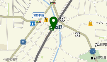 充レン 京阪電車 牧野駅 改札口外ロッカー横(下)の地図画像