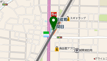 充レン 京阪電車 関目駅 東改札口内ロッカー横(下)の地図画像